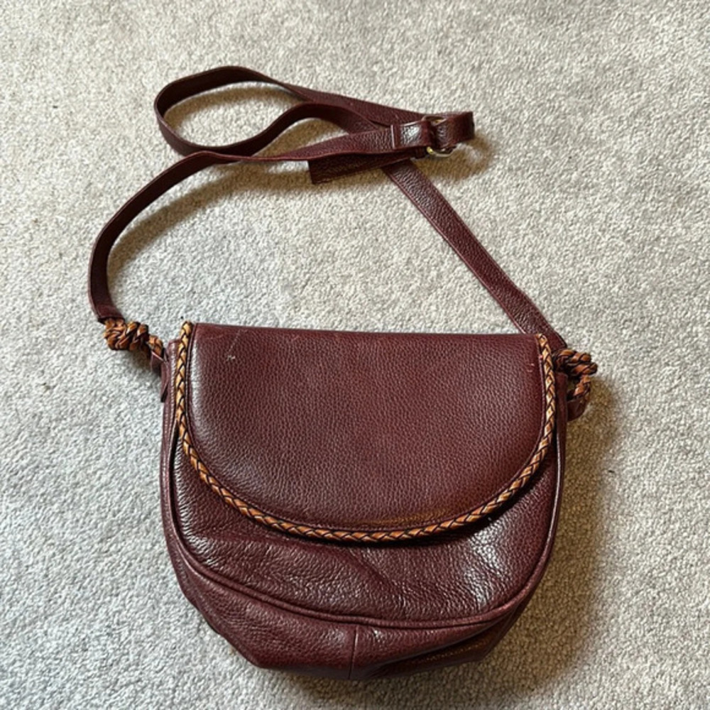 CEM Burgundy Genuine Leather Bag